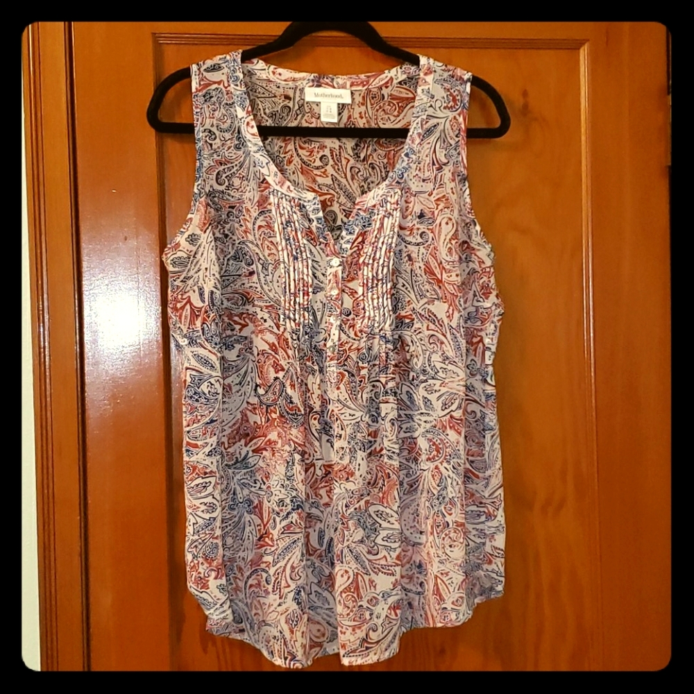 Maternity sheer tank top